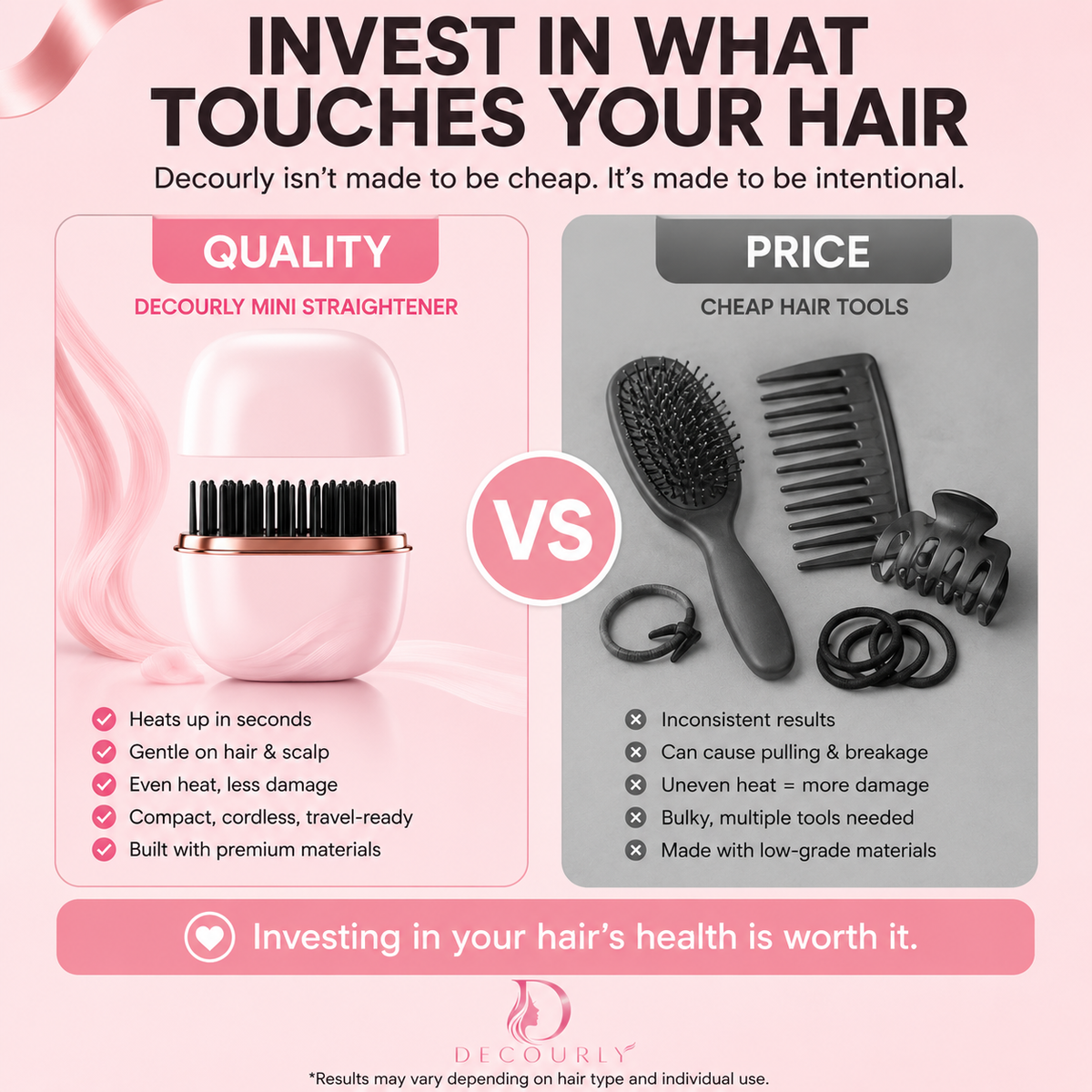 Pocket Hair straightner